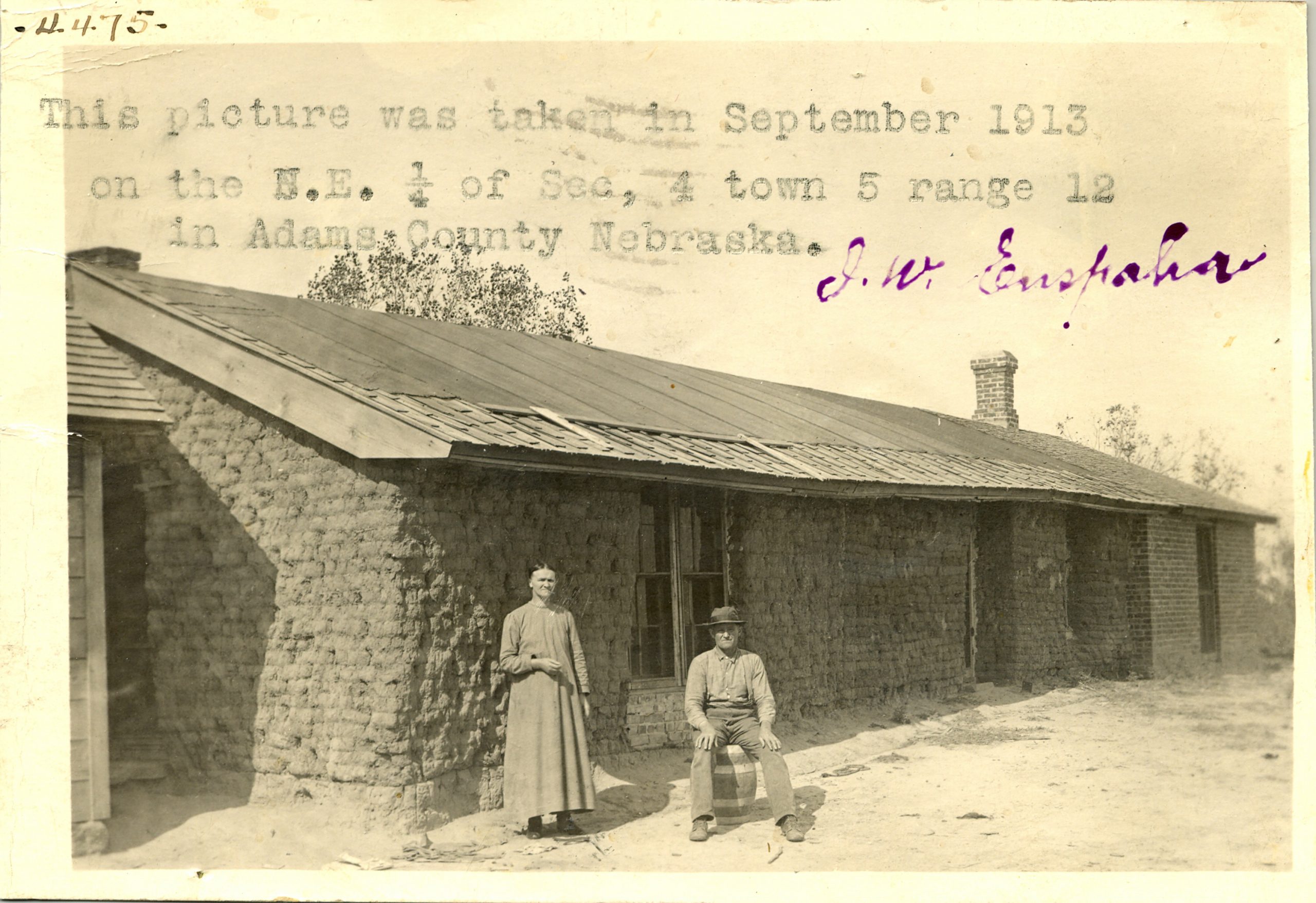 Couple in Front of Sod House