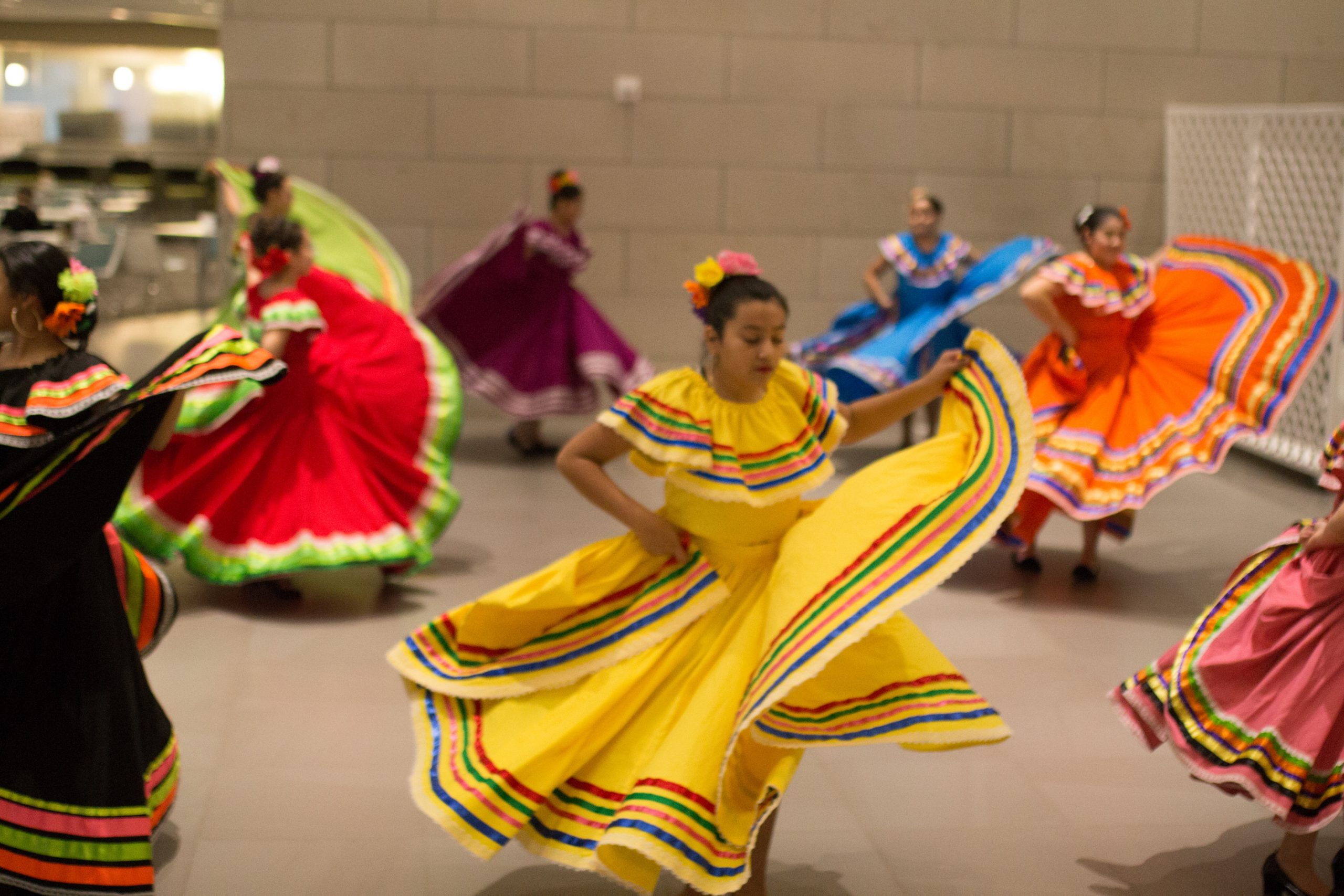 Raices de mi Pueblo dancers performing at Hastings Cultural Connect, 2019.