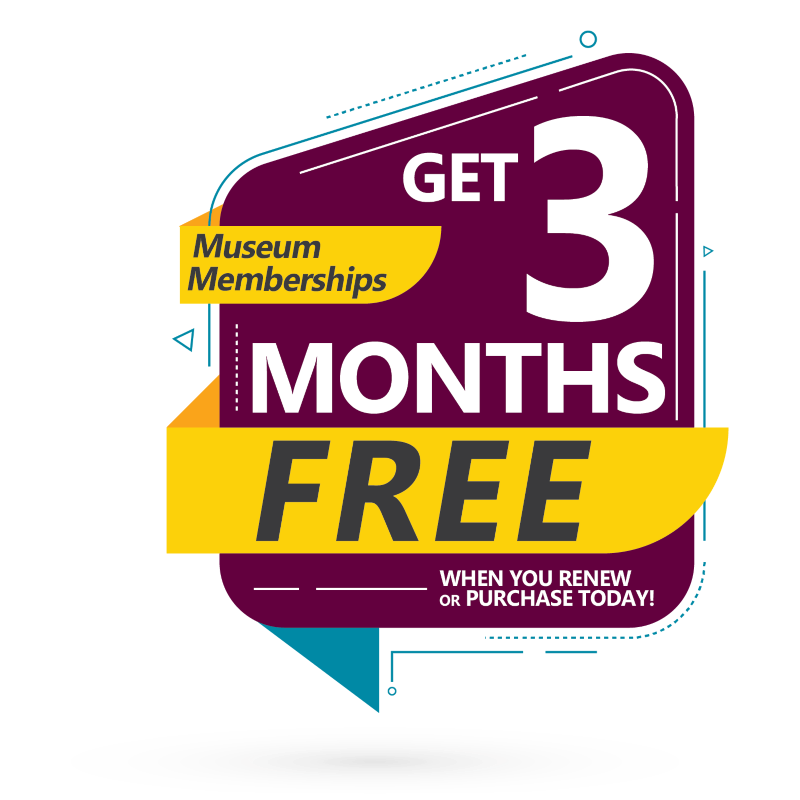 Museum Memberships: Get 3 months free when you renew or purchase today.