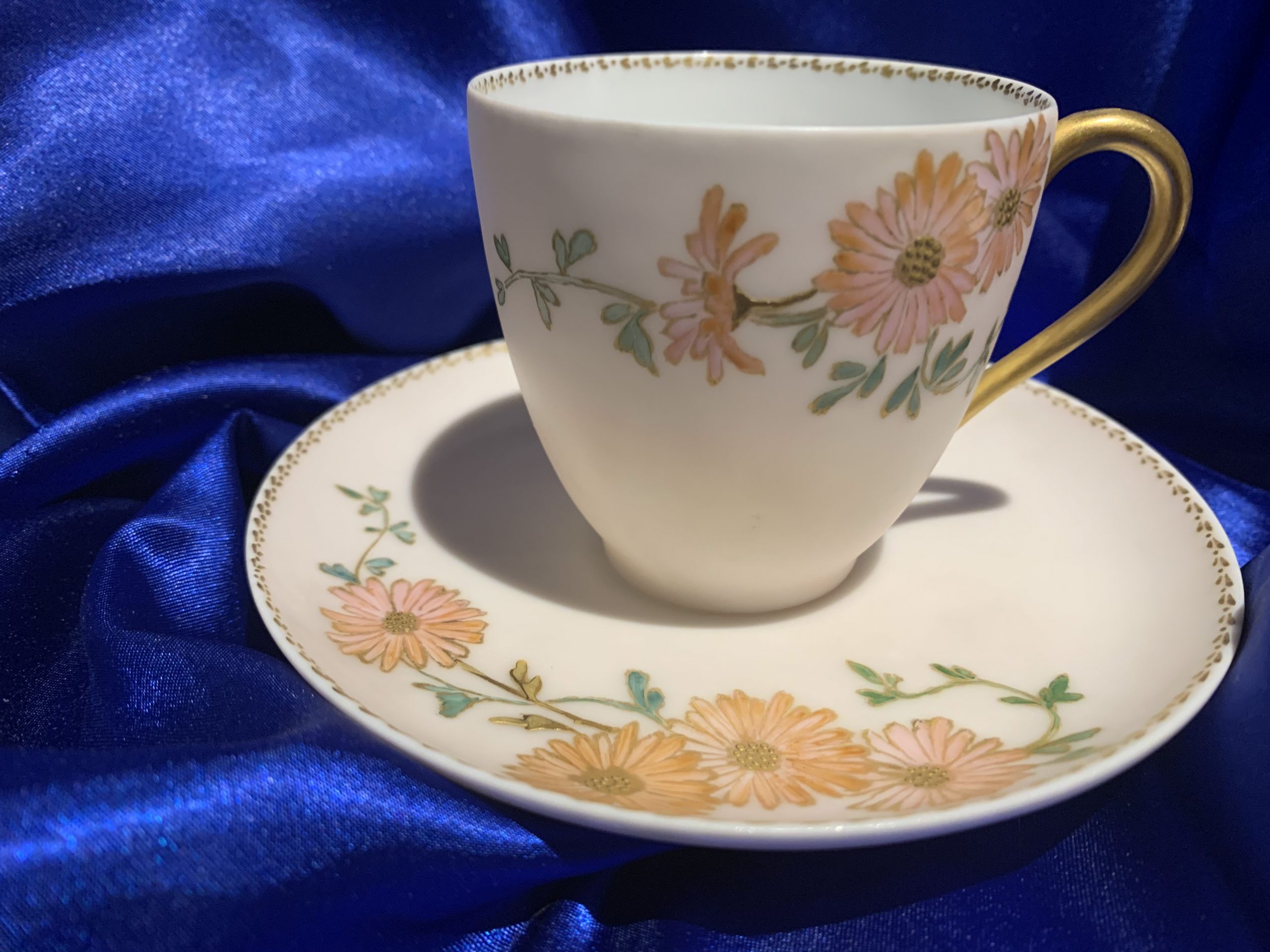 China Tea Set – Painted for the George Elliot Club by Luella Vance Phillips, a well-known China painter who lived in Hastings in the 1880s.