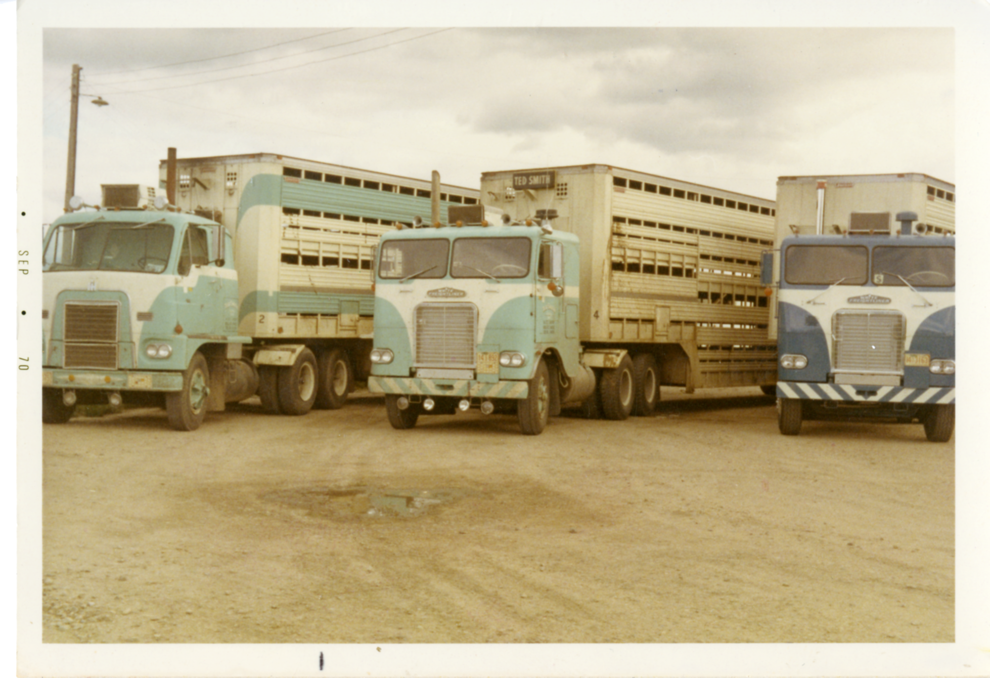 Livestock trucks for Smith's Disposal and Trucking, 1970.