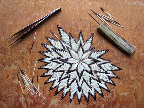This is an example of porcupine quilling