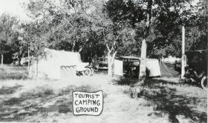Chautauqua Park in 1920 being used as a tourist camp ground.