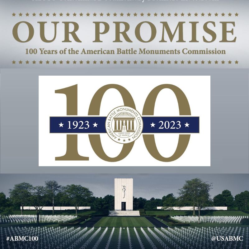 American battle Monuments Commission crest for their 100th anniversary