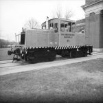 Example of an electric train engine used on the depot grounds.