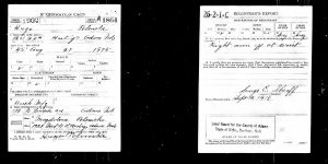 Hugo Polenke's WWI Registration Card