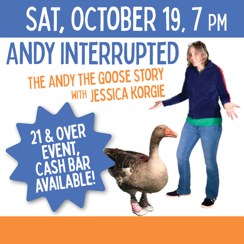 graphic for comedy event at the Hastings Museum Oct 19