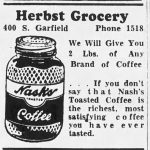 Herbst Grocery Advertisement