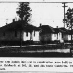 The new homes Henry Eckhardt built at 207, 211, and 215 South California in 1938 as seen in the January 24, 1939 issue of The Hastings Daily Tribune.